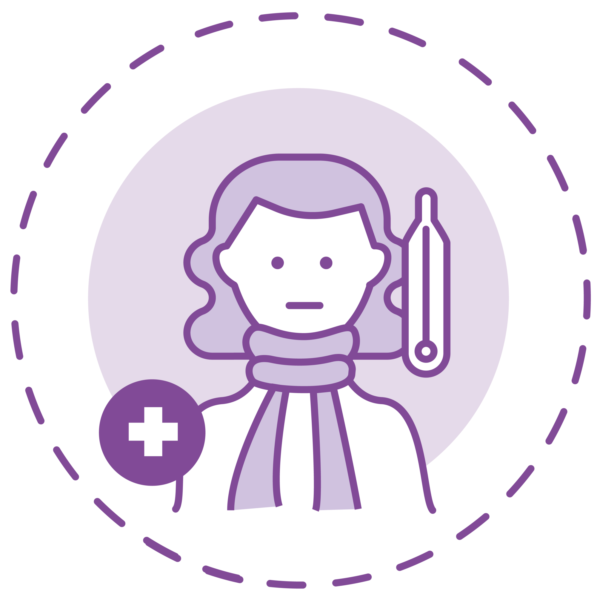 Icon Frau Fieberthermometer